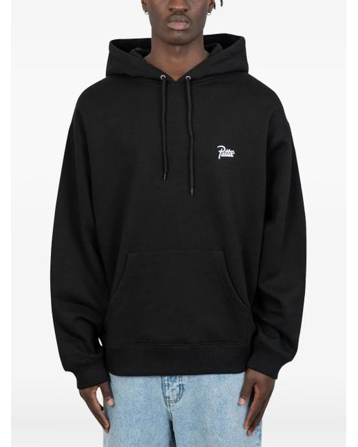 メンズ PATTA プリント パーカー Black
