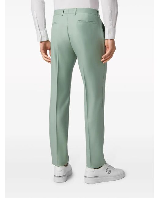 Philipp Plein Geplooide Pantalon in het Green voor heren