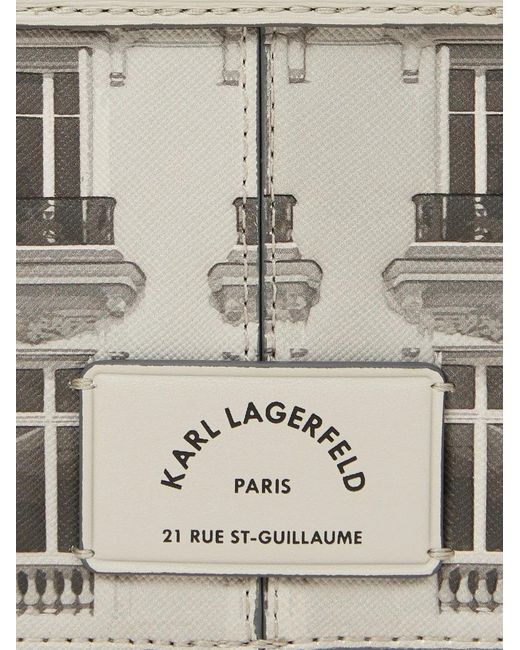 Karl Lagerfeld White Karl Essentials Maison Tote Bag