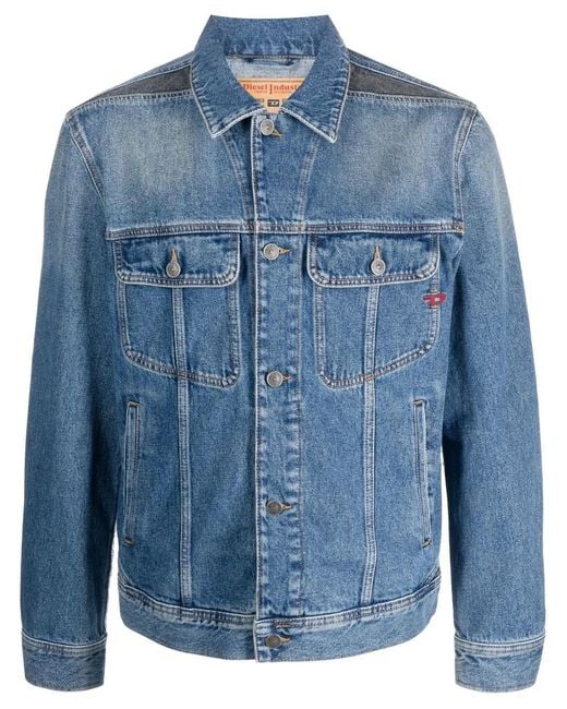 DIESEL Blue D-Barcy-Rs Denim Jacket for men