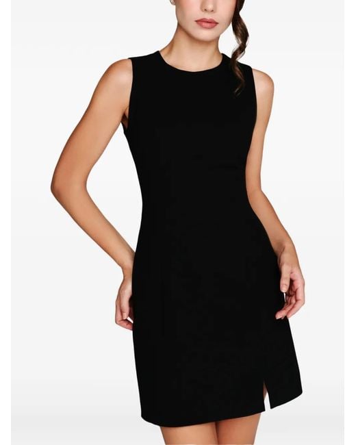 IMROSKA Black 6 Slit Sleeveless Mini Dress
