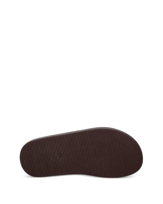 JONAK PARIS Brown Westminster Contrast-Stitch Leather Sandals