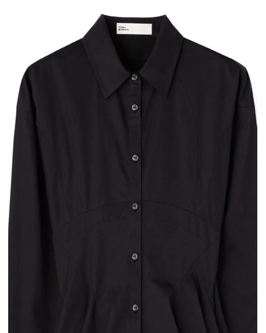 Tory Burch Black Poplin Shirt Dress