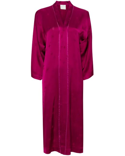 Manteau Satiné À Motif En Jacquard Forte Forte en coloris Red