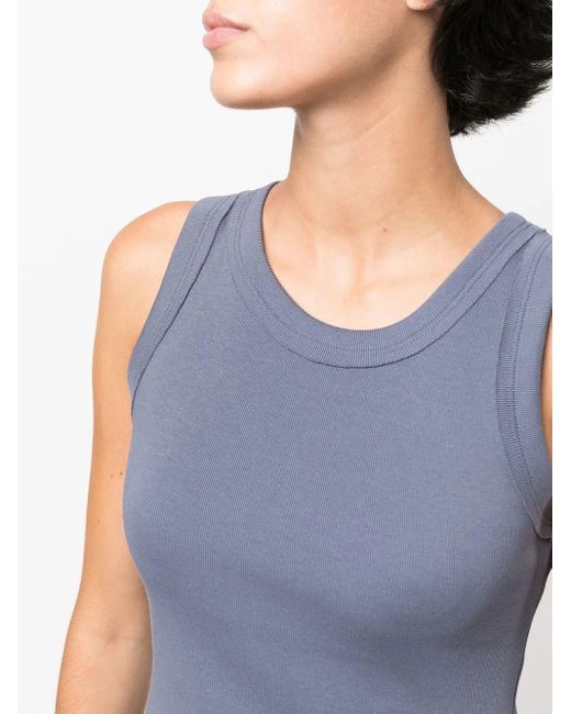 Styland Blue Organic Cotton Vest Top