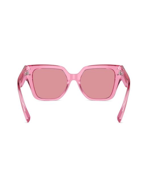 Dolce & Gabbana Pink Transparent Square-frame Sunglasses