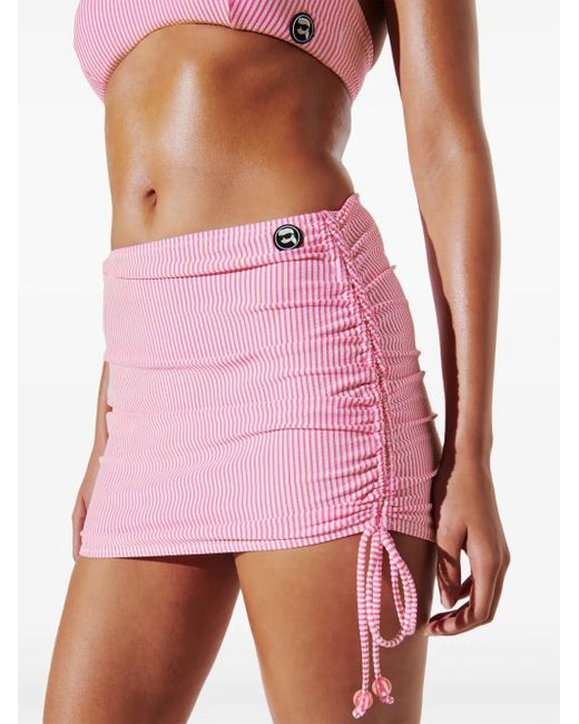 Karl Lagerfeld Pink Ikon Mini Skirt