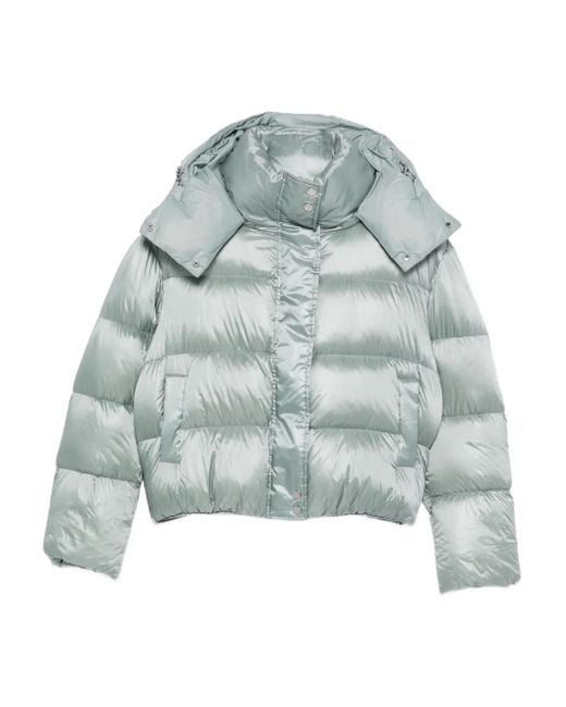 Patrizia Pepe Donsjack Met Capuchon in het Blue