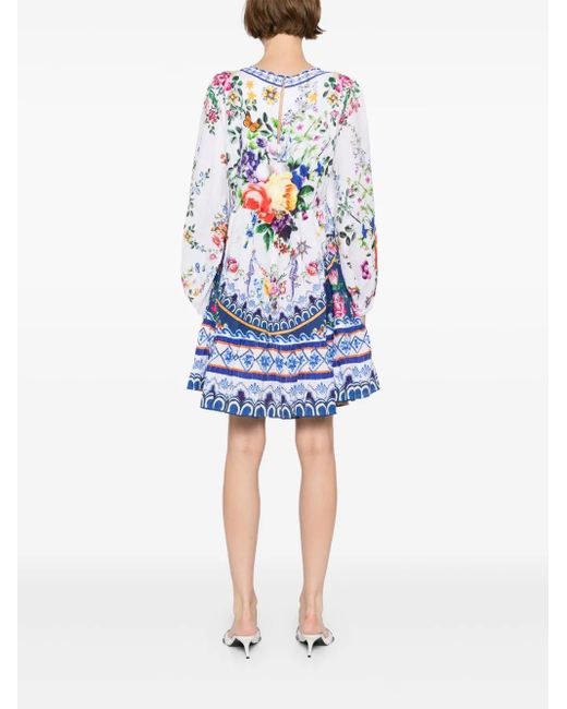 Camilla White Tiles Darls Blouson Dress