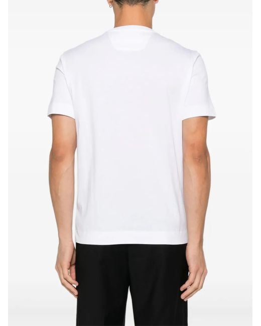 Zegna White Short-Sleeve T-Shirt for men