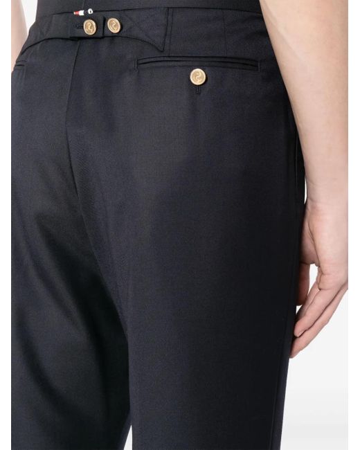 Thom Browne Blue Super 120S Twill Trousers for men