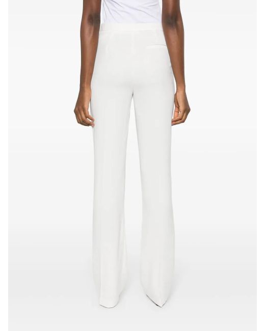 ANDAMANE White High-Waist Straight-Leg Trousers