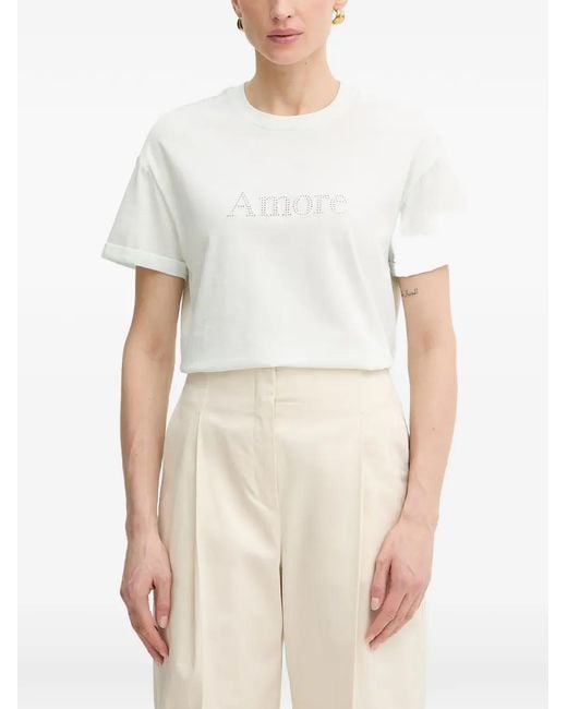 Twinset White Crew-Neck T-Shirt