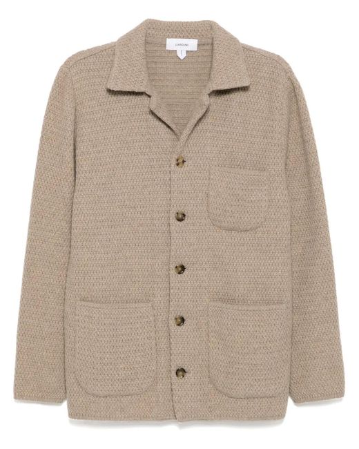 Lardini Natural Knitted Eco-Friendly Cashmere Jacket for men
