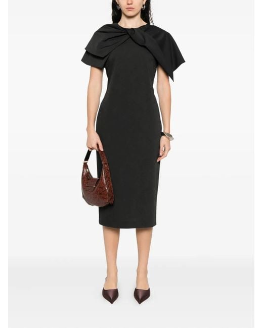Alberta Ferretti Black Elastan Dress