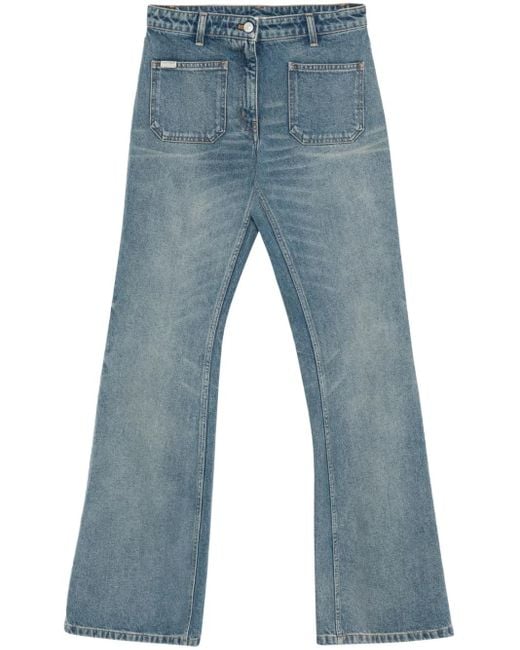 Courreges Blue Washed Bootcut Denim Jeans