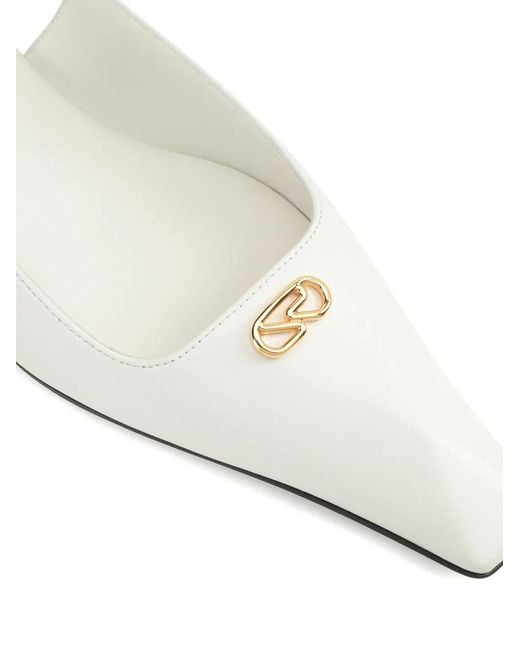 Sergio Rossi White Square-Toe Sandals