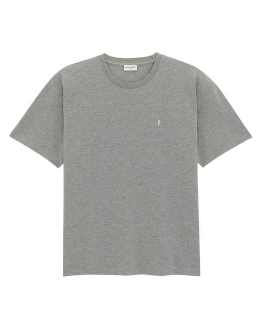 Saint Laurent Cassandre T-Shirt in Gray für Herren