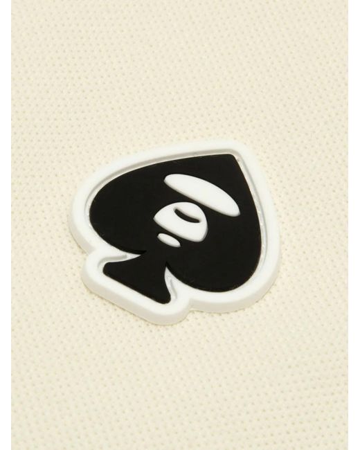 Aape By A Bathing Ape Natural Logo-Patch Polo Shirt for men