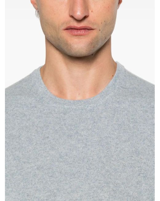 Fedeli Gray Cashmere Sweater for men