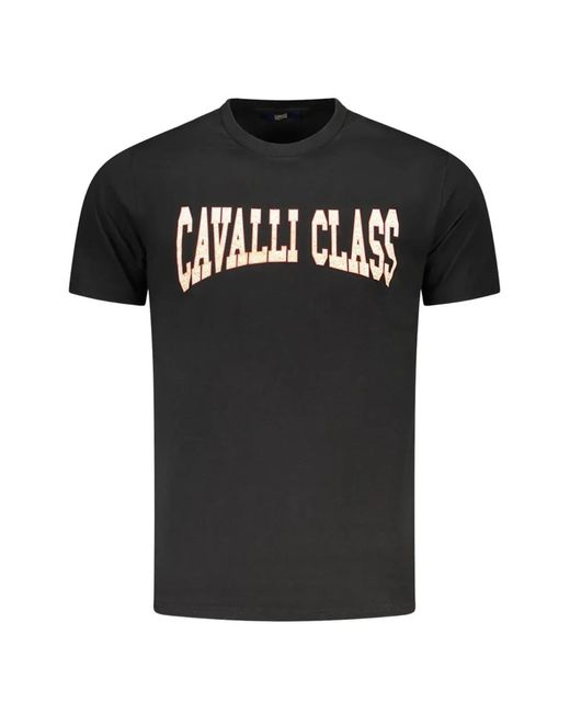 Roberto Cavalli Black Logo-Print T-Shirt for men