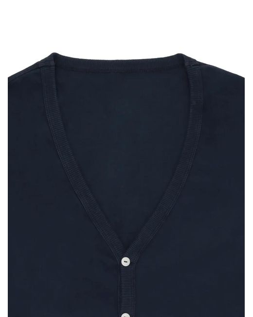 Fortela Blue Cardy V-Neck Pocket Cardigan for men