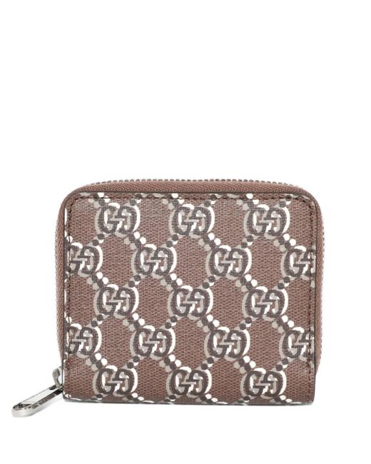 Gucci White Gg Monogram Zip-Around Wallet for men