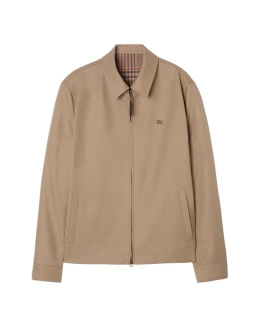 Burberry Natural Reversible Tropical Gabardine Bloomsbury Harrington Jacket for men