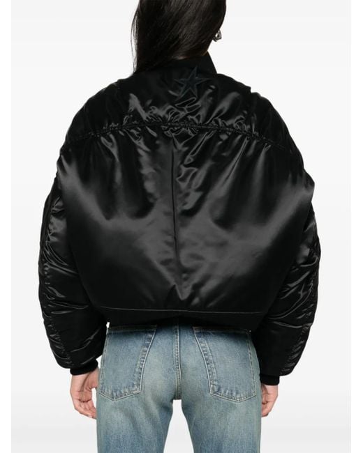 Mugler サテン ボンバージャケット Black