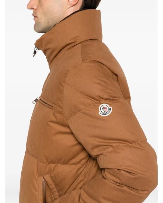 Moncler Blue Logo-Patch Padded Jacket for men