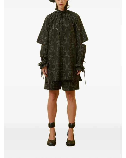 Henrik Vibskov Green Void Filler Cut-Out Blouse