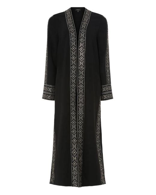 Temperley London ビーズトリム コート Black