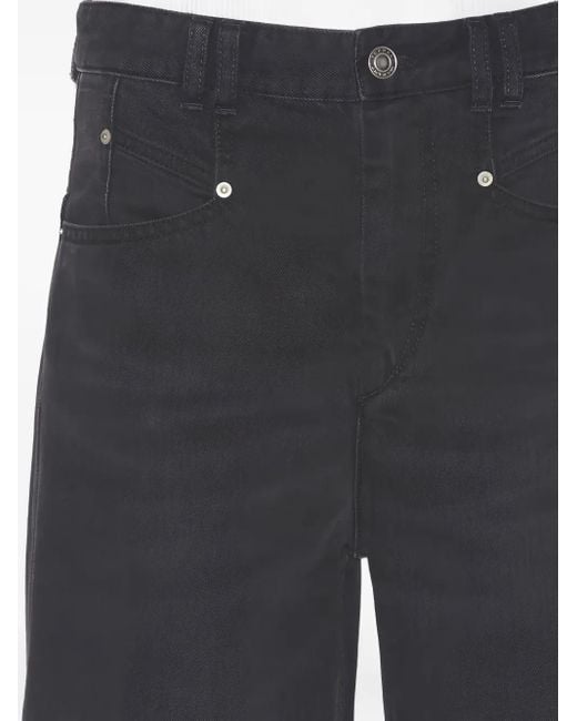 Jeans A Gamba Ampia A Vita Alta di Isabel Marant in Blue