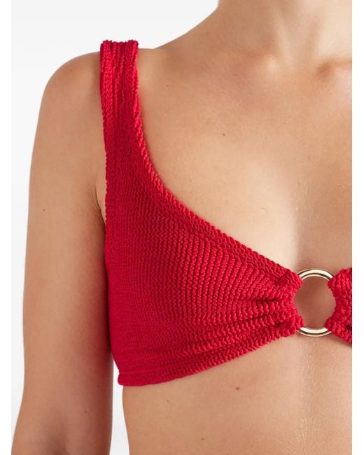 Hunza G Red Julia Hoop-Detail Bikini