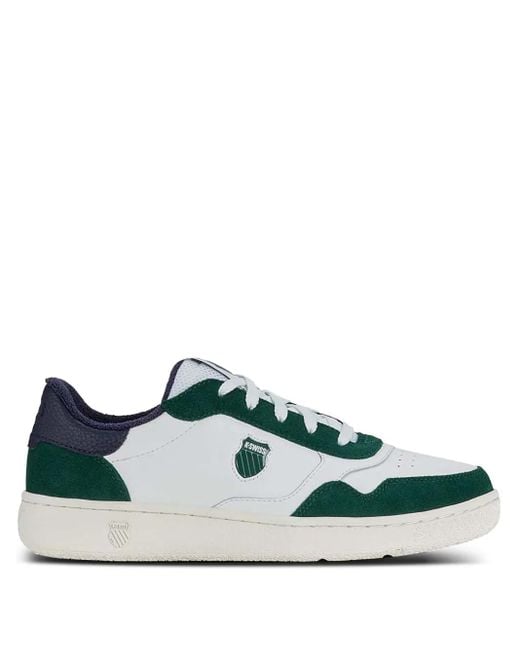 K-swiss Green Slammshield Ii Leather Sneakers for men