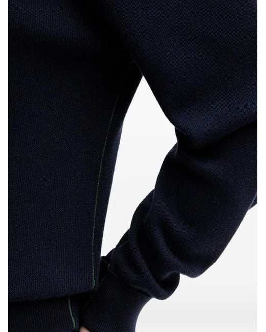 Lacoste Blue Crew-Neck Logo Sweater