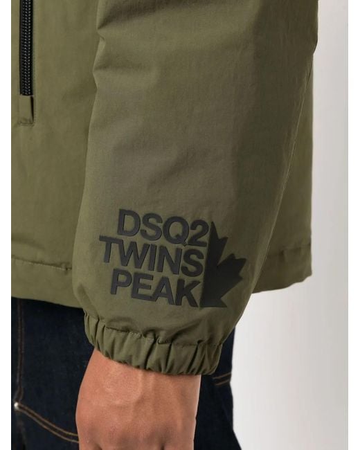 DSquared² Green High-Neck Padded Jacket for men