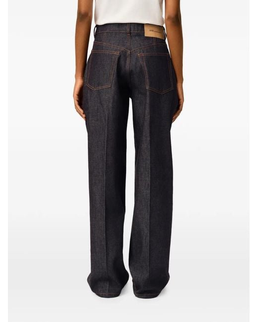 AMI Blue Balloon-Fit Cotton Jeans