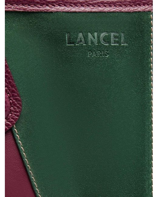 Lancel Red Jour Patchwork Leather Tote Bag