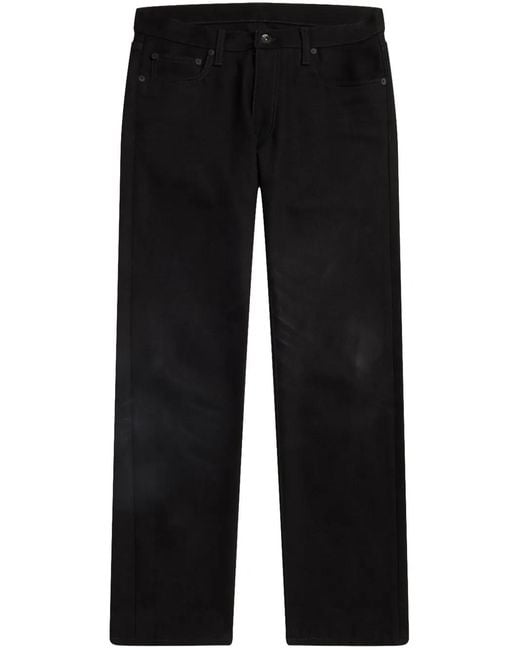 Off-White c/o Virgil Abloh Black Diag-Print Straight-Leg Jeans for men