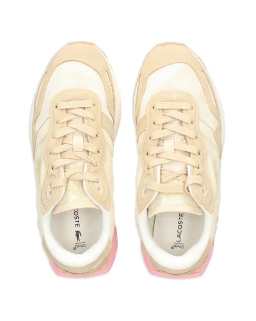 Lacoste Natural Logo-Print Sneakers