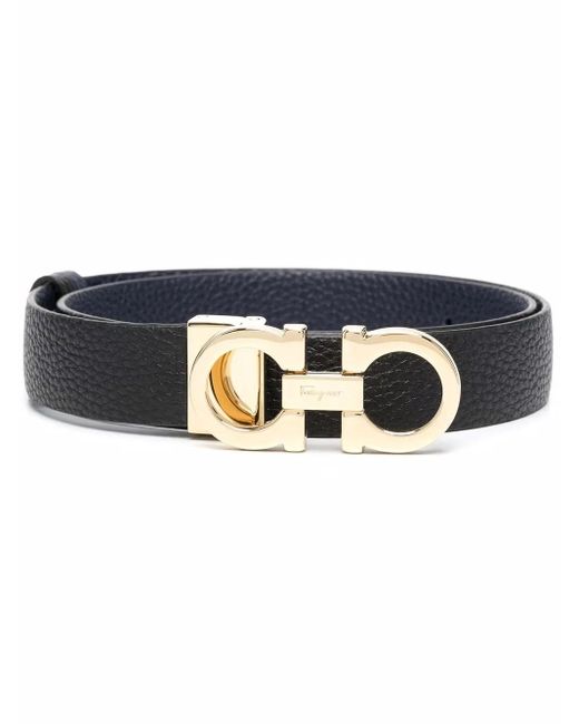 Ferragamo Blue Wendbarer Gürtel mit "Gancio"-Schnalle