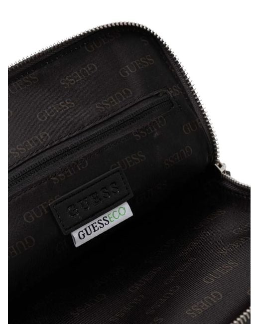 Bolso Messenger Con Monograma Guess de hombre de color Black