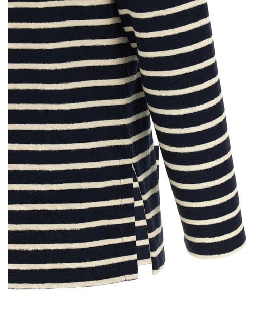 A.P.C. Black Gestreifter Pullover