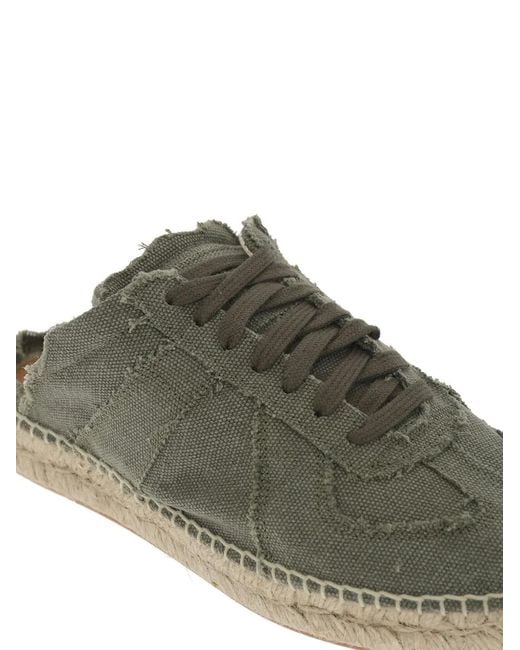 Maison Margiela Green Distressed Mules