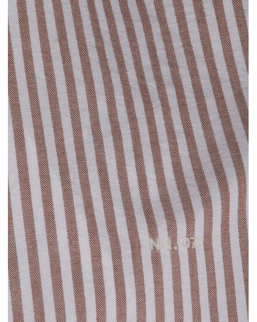 NN07 Gray Striped Shirt for men