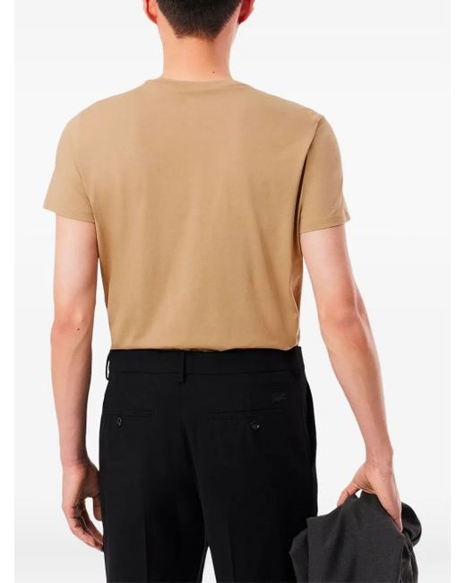 Lacoste Natural Logo-Patch Cotton T-Shirt for men