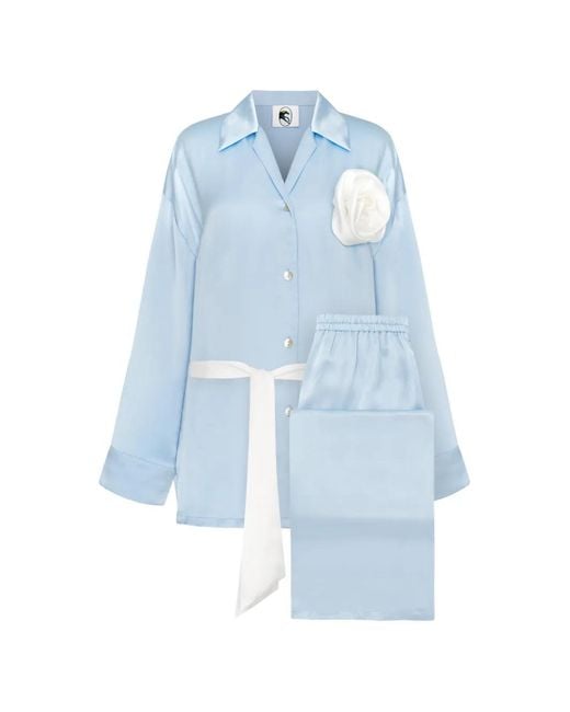 Sleeper Blue The Rose Oversized Pajama Set