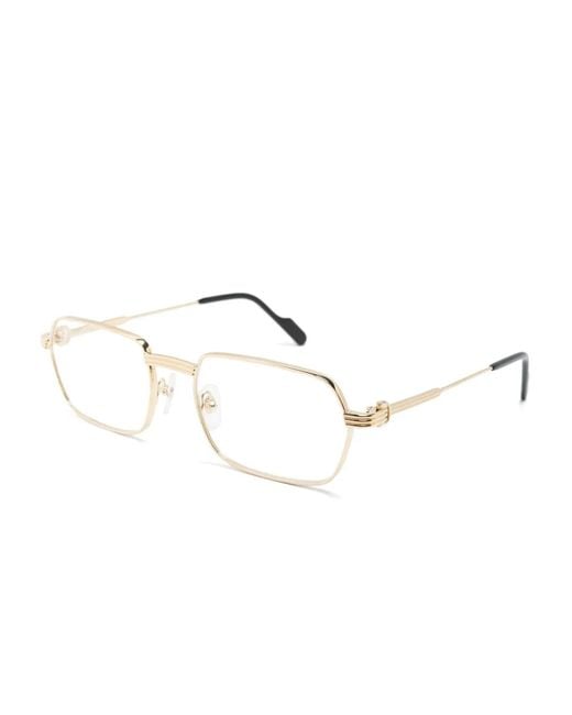 Cartier Natural Rectangle-Frame Glasses