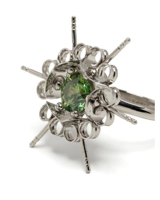 Dheygere Metallic Solitaire Pompadour Ring